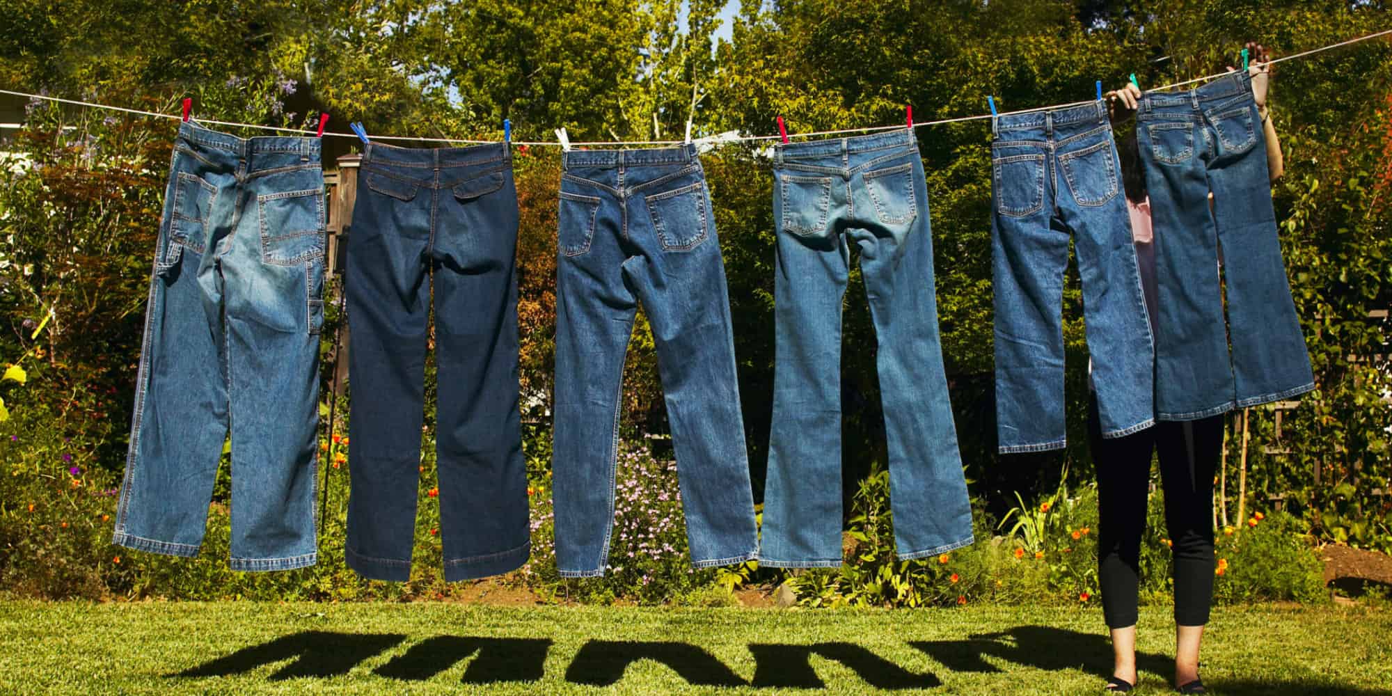 line dry your jeans