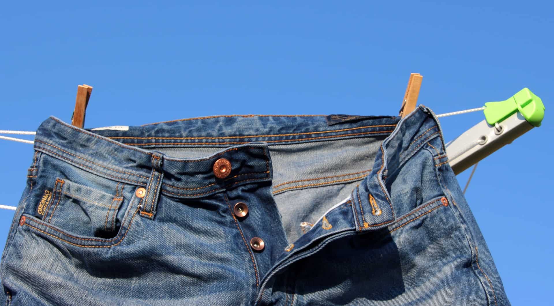 Drying jeans after washing